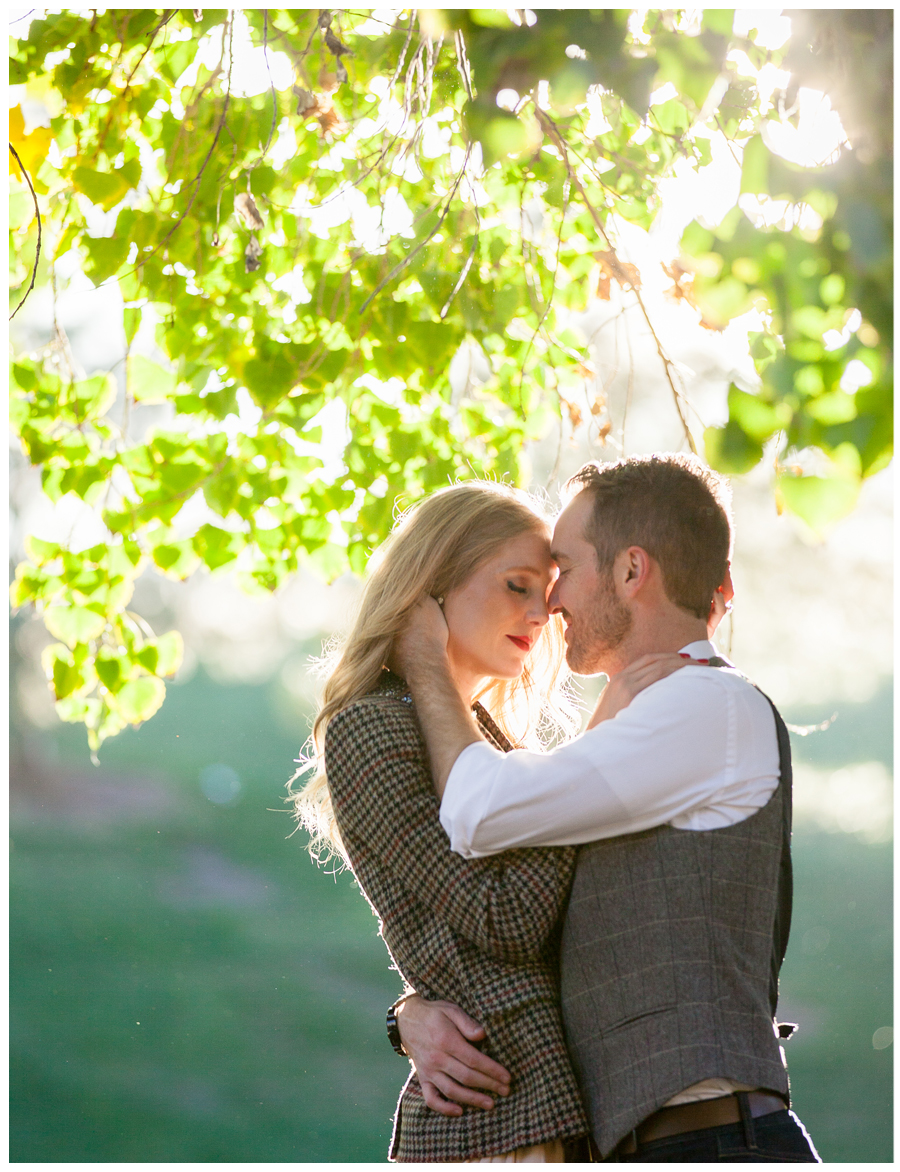 Romantic Fall Engagement photos in Downtown Denver