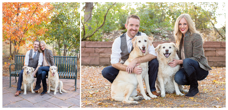 cute engagement photos with dogs