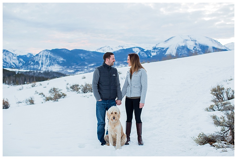 01 Snow Filled engagement session in Dillion