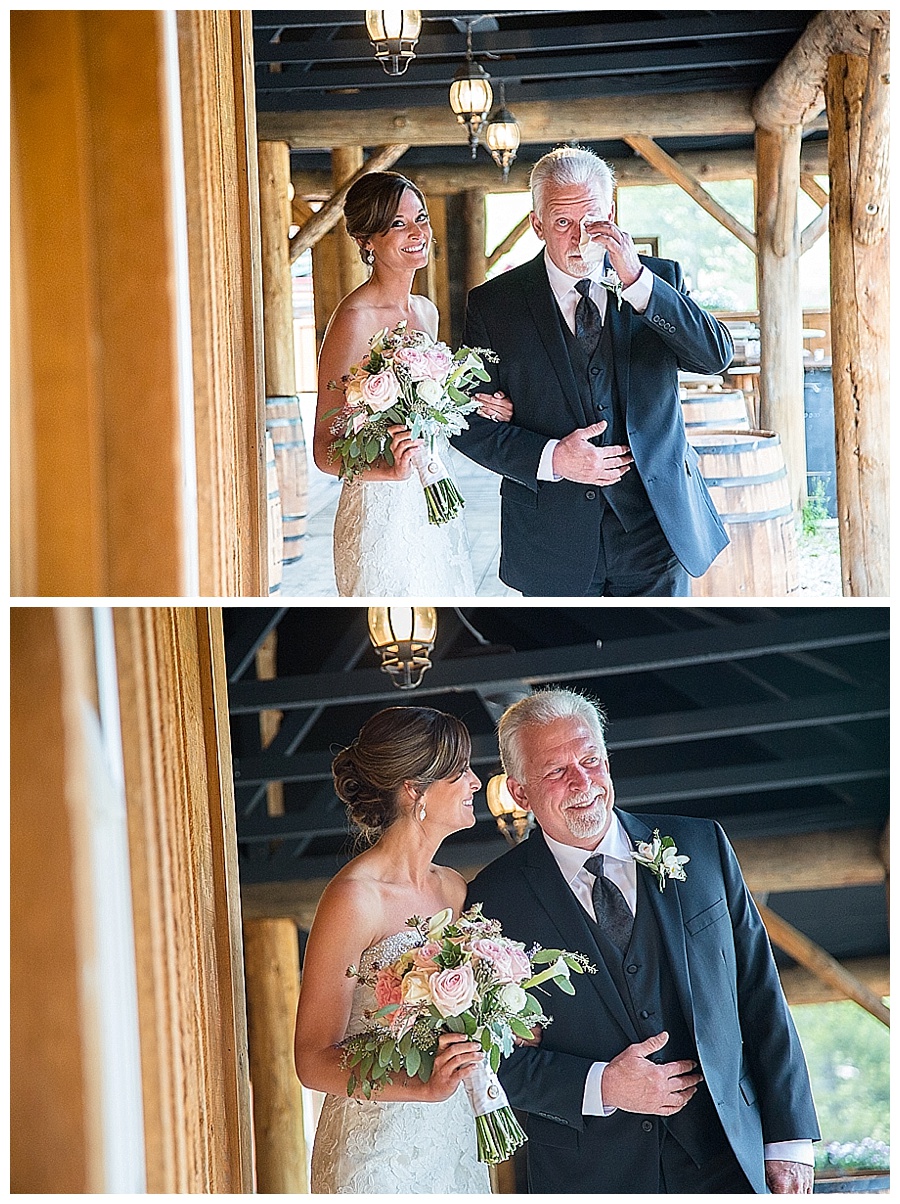 04 Bride with Dad before ceremony at Piney River Ranch