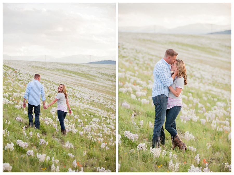 10 Wild flowers in the mountains engagement pictures