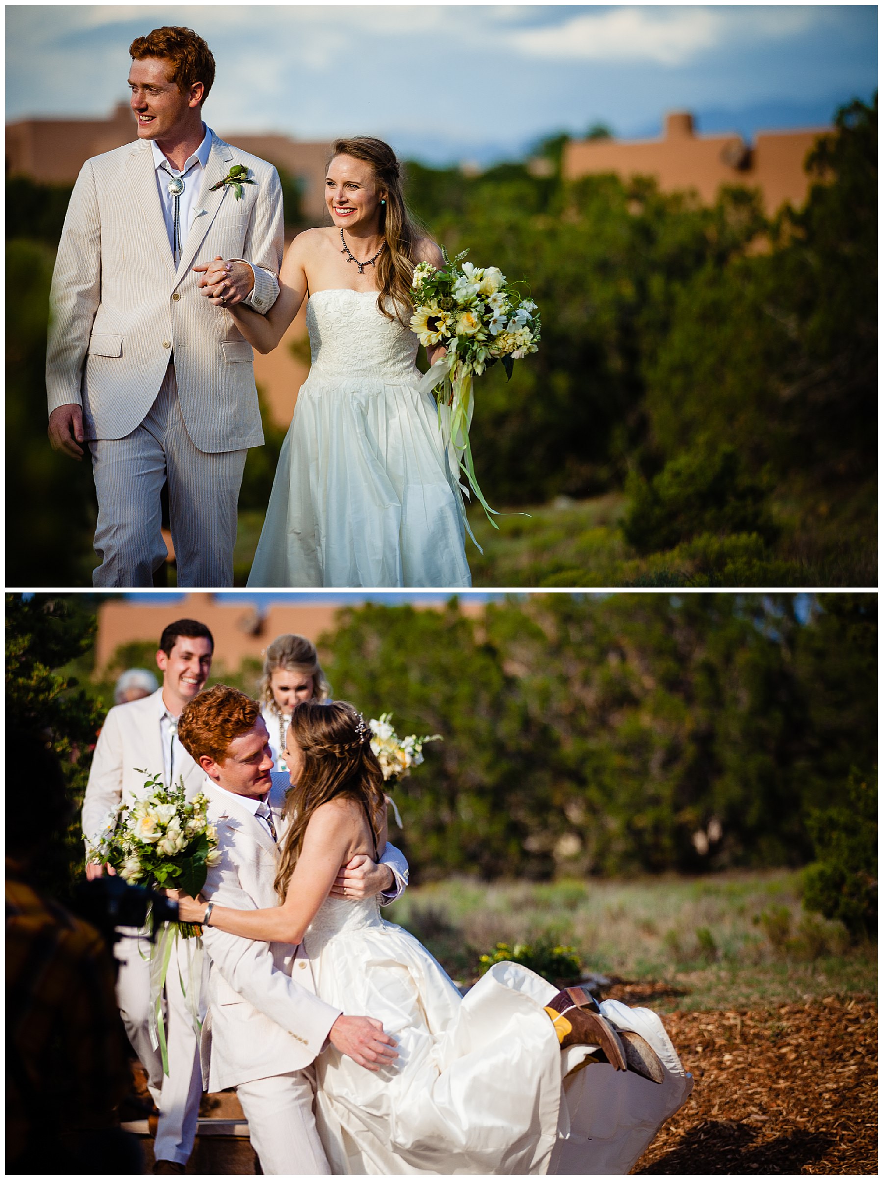 Blue grass inspired wedding in Santa Fe New Mexico