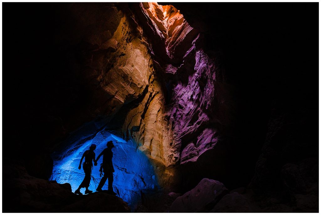 Adventurous Cave couple photos near moab.